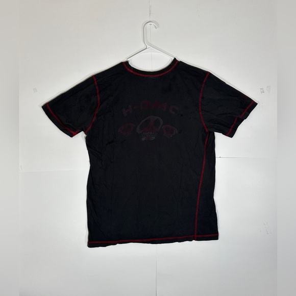 Y2K Harley Davidson HDMC #1 Skull Shirt Double Sided Large Vintage Distressed - Picture 2 of 15